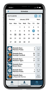 ScoreVision Fan App Team Schedules