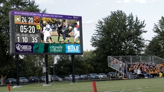 LED Football Video Scoreboard with Live Video Feed