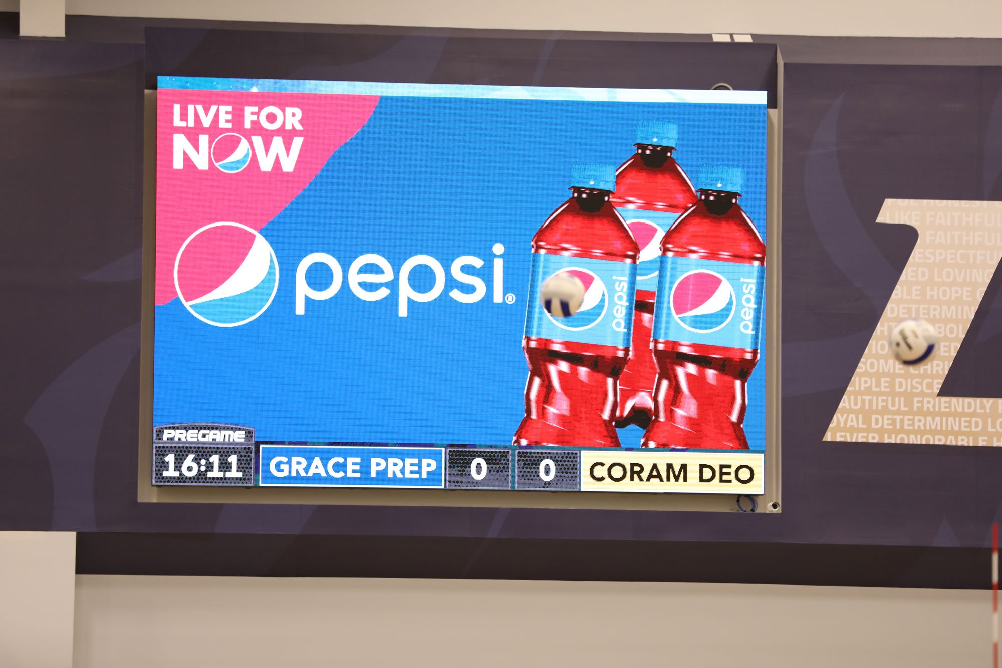 Grace Prep Pepsi Cinema Ad on ScoreVision Video Scoreboard