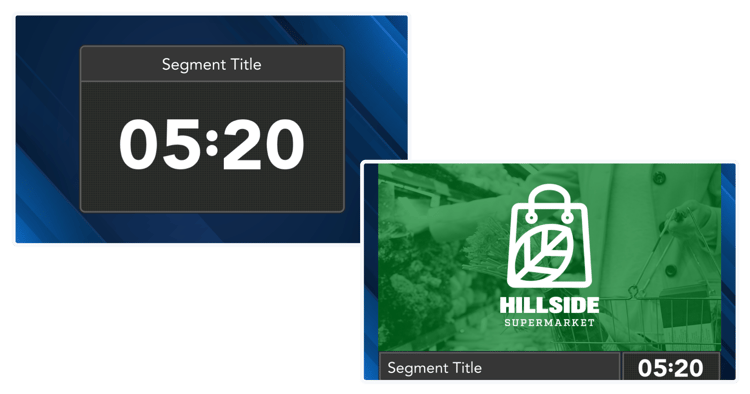 Timer display options