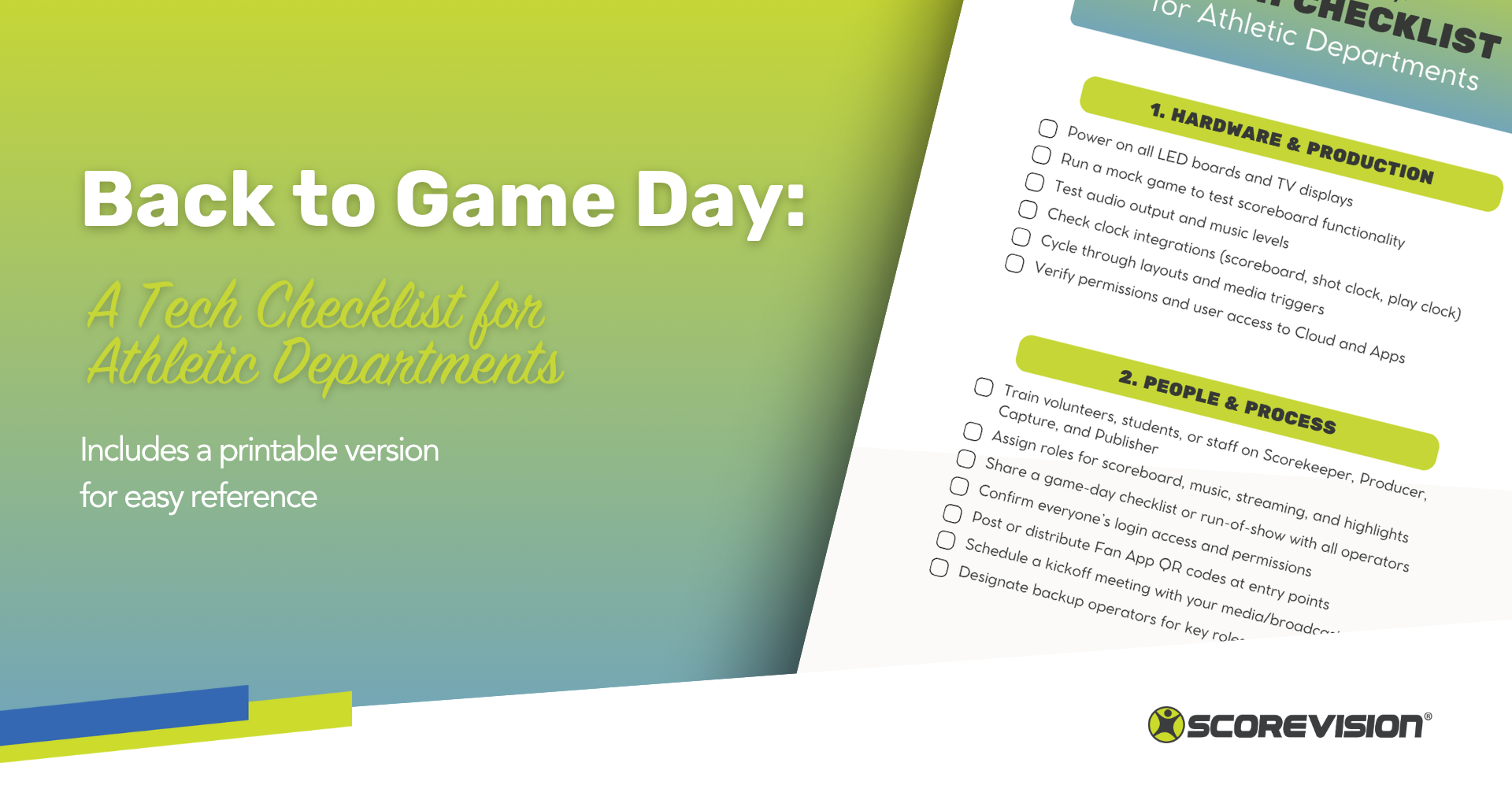 Back to Game Day: A Tech Checklist for Athletic Departments